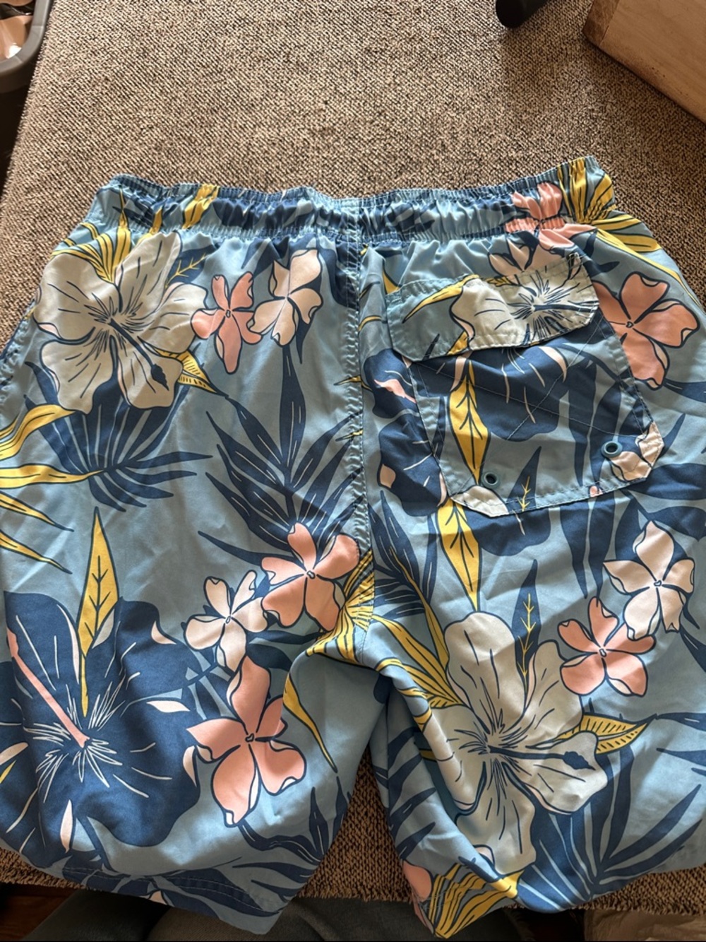 🎉HP🎉 George Men’s Blue Floral Swim Trunks - Picture 5 of 7